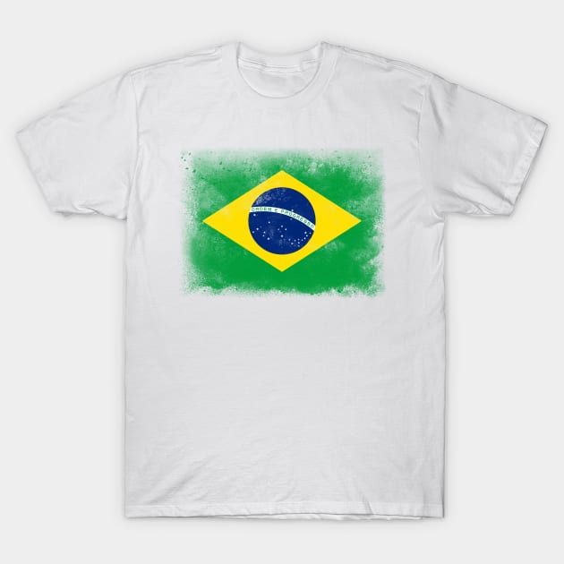 Brazil Flag T-Shirt by psychoshadow